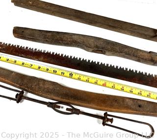 Antique Bow Saw Components