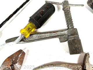 Hand Tools Including Schild Cutter #10 and Snap-On Valve "Tappet Adjuster"