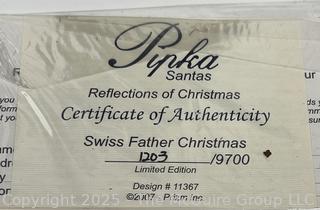 Pipka Santas - Reflections of Christmas “Swiss Father Christmas” Design #11367. Limited Edition 2007