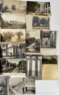 Selection of Vintage B&W/Color Tint Postcards 