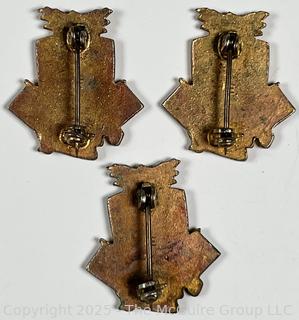 Three (3) Idential Pins Representing the US Army Signal School