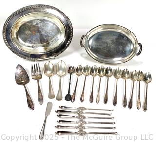 Group of Silver Plate Serving Items Including Christofel