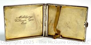 Dutch Etched .835 Sterling Silver Cigarette Case with Hinged Lid. 69 grams
