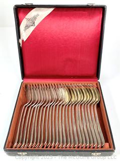 Set of .833 Sterling Silver Forks by Dutch Silversmith J.M. v. Kempen en Zn. & Co (1858-1924) in Box from The Royal Van Kempen & Begeer. 1,564 grams