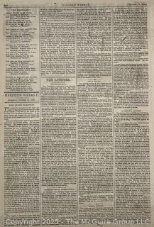 Harper's Weekly Journal of Civilization Oct. 11, 1862 and Gen R. E. Lee's General Order Number Nine Reproduction. 