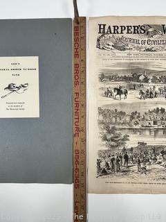 Harper's Weekly Journal of Civilization Oct. 11, 1862 and Gen R. E. Lee's General Order Number Nine Reproduction. 