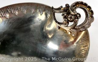 Baroque German .800 Silver Shell Shaped Bowl with Handle made by C. Heisler.  158 grams