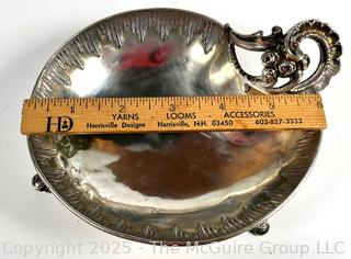 Baroque German .800 Silver Shell Shaped Bowl with Handle made by C. Heisler.  158 grams