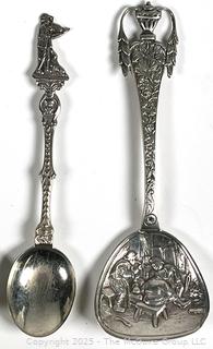 Collection of Sterling Silver Souvenir and Teaspoons, Various Marks.  118 grams