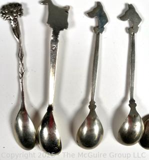 Collection of Sterling Silver Souvenir and Teaspoons, Various Marks.  118 grams