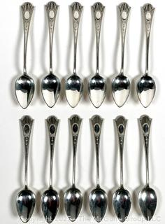 Twelve (12) Sterling Silver Tea Spoons Made by Dutch Silver Maker Gerritsen & Van Kempen Zeist.  67.4 grams