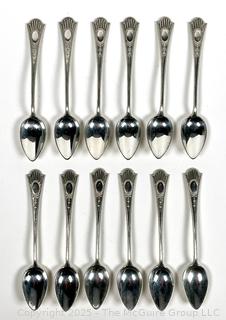 Twelve (12) Sterling Silver Tea Spoons Made by Dutch Silver Maker Gerritsen & Van Kempen Zeist.  67.4 grams