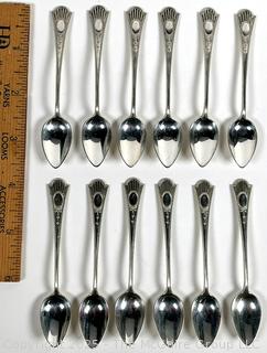 Twelve (12) Sterling Silver Tea Spoons Made by Dutch Silver Maker Gerritsen & Van Kempen Zeist.  67.4 grams