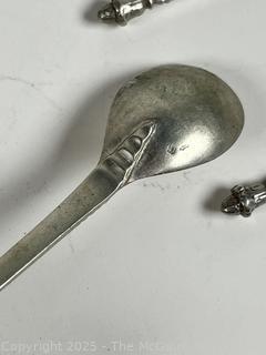 Set of (11) Dutch Sterling Silver Spoons Marked by Zaanlandse Zilversmederijen.  111 grams 