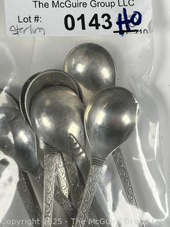 Set of (11) Dutch Sterling Silver Spoons Marked by Zaanlandse Zilversmederijen.  111 grams 