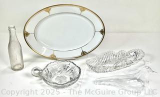 Collection of Porcelain and Crystal Decorative Serving Items