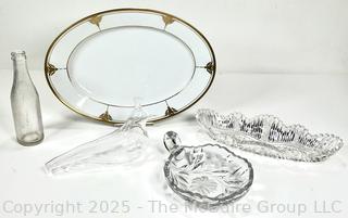 Collection of Porcelain and Crystal Decorative Serving Items