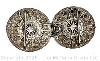 Dutch Round Filigree Belt Buckle 