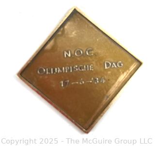 National Olympic Committee Olympiche Dag (Olympic Day) June 17, 1934 Medal 35MM