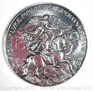 1929 Dutch Equestrian .833 Silver Medal in Dressage 1st Place. "Bobbie". 50mm 46 grams