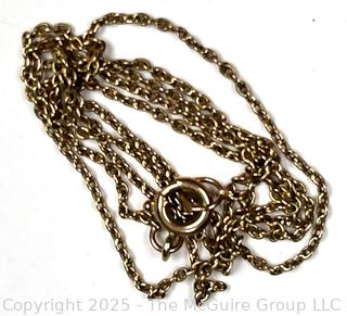 14KT Yellow Gold Link Chain. 2.6 grams