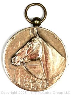 Dutch Equestrian Bronze Medal Engraved EEMLAND. 30mm