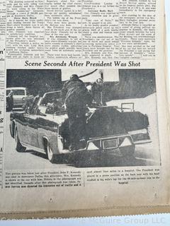 Springfield Daily News Newspaper of President Kennedy’s Assassination in 1963