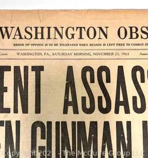 The Washington Observer Newspaper of President Kennedy’s Assassination in 1963