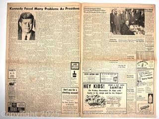 The Washington Observer Newspaper of President Kennedy’s Assassination in 1963