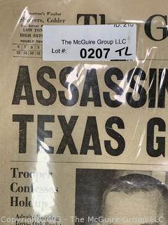 The Grand Rapids Press Newspaper reporting on Kennedy’s Assassination in 1963