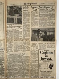 The New York Times Newspaper featuring Jimmy Carter’s swearing in ceremony in 1977