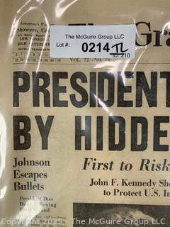 Grand Rapids Press Newspaper on Kennedy Assassination November 22, 1963