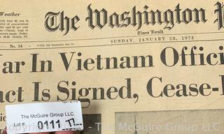 Four (4) Newspapers Including Assassination Attempt on President Reagan, Vietnam War, and US Intercepting Soviet Tanker