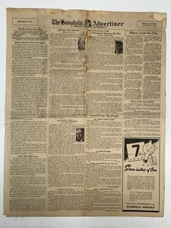 Three (3) Newspapers on WWII Japanese Surrender 1945