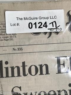 Two (2) 1992 The Washington Post Newspapers on 1992 Election of Bill Clinton 