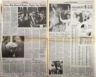 The Washington Post Newspapers reporting on Clinton’s Election Victory in 1992 as well as articles about Homosexuality in China in late 20th century