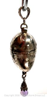 Neillo Silver Saraband Pear Shaped Locket Pendant 