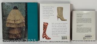 Three (3) Books including Beth Levine Shoes, In Praise of Hands - Contemporary Crafts of the World, and Buttons - A Collector’s Guide