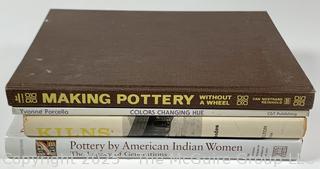 Four (4) Books including Pottery by American Indian Women, Colors Changing Hue, Making Pottery Without a Wheel, and Kilns - Design, Construction, and Operation