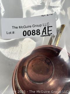 Copper Footed Serving Bowl with Handle