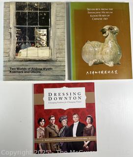 Three (3) Coffee Table Art Books on Wyeth, Chinese Art and Downton Abbey Fashion