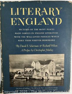 Literary England by David E. Scherman & Richard Wilcox Coffee Table Book 