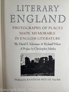 Literary England by David E. Scherman & Richard Wilcox Coffee Table Book 