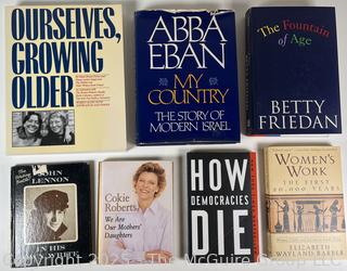 Seven (7) Hard Cover Books Including How Democracies Die and John Lennon Biography 