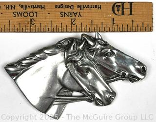  Elias American Sterling Pewter 1991 Horse Head Brooch. 