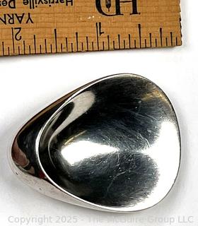 George Jensen Mondernist Nana Jorgen Ditzel Sterling Silver Oyster Shell Brooch 328