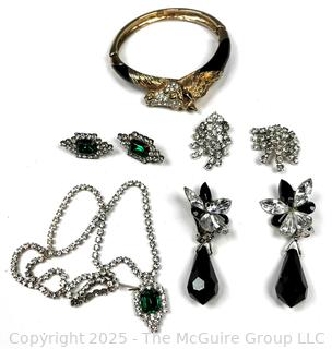 Group of Rhinestone Jewelry