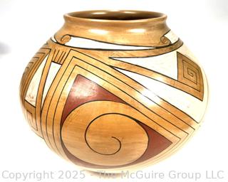 Southwestern Native American Pottery Jar Signed by Artist Sabino Villalba.  8" tall