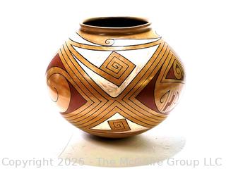 Southwestern Native American Pottery Jar Signed by Artist Sabino Villalba.  8" tall