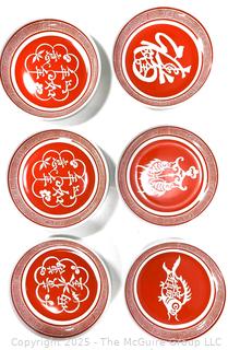 Set of Six (6) Mottahedeh Charm Plates